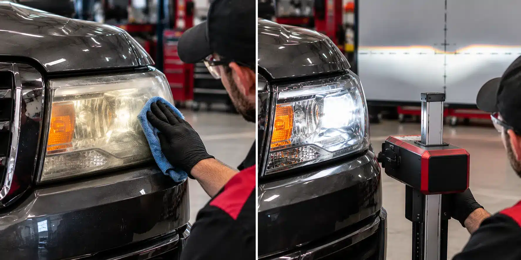 Headlight Alignment vs. Headlight Restoration Headlight Alignment vs. Headlight Restoration