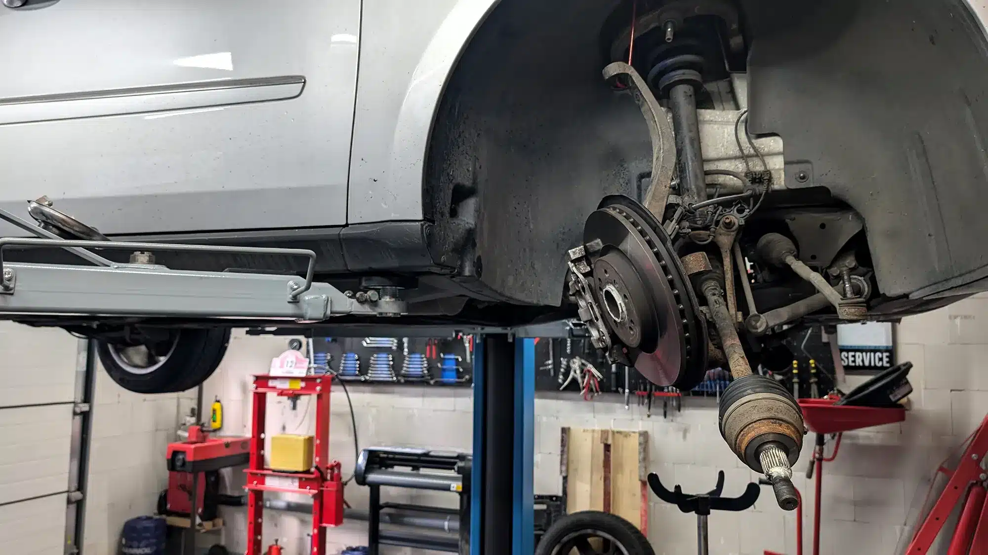 vehicle suspension Collision repair in progress at Capitol Collision